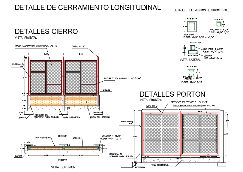 Details of perimeter closure in metal structure