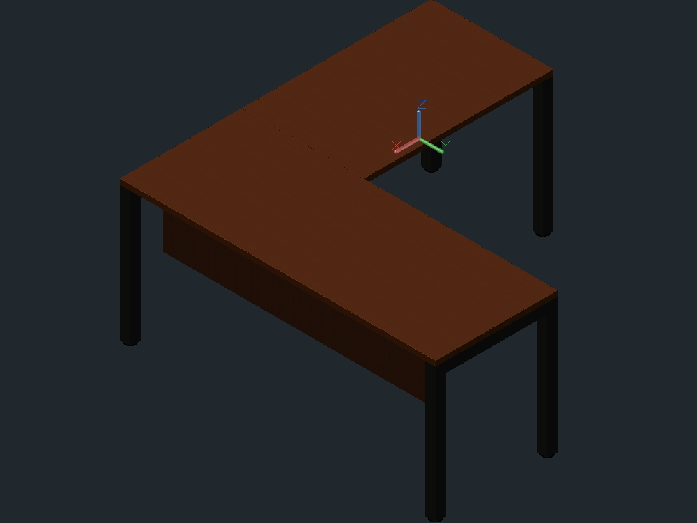 L-shaped desk for open office
