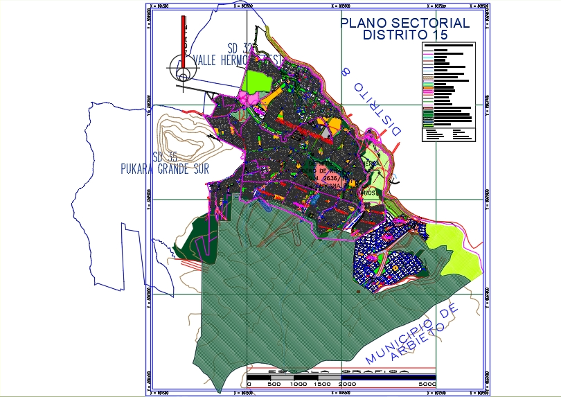 Stadtplan Bezirk 15 Cochabamba