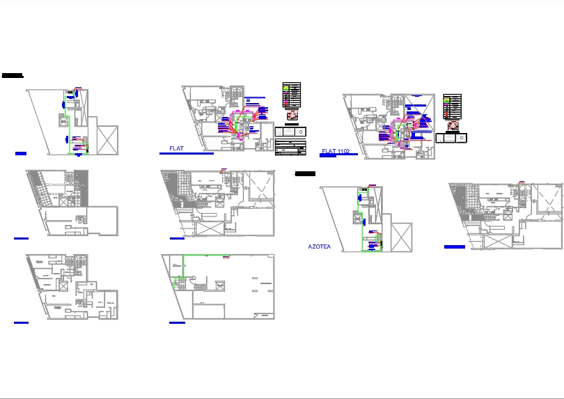 Plan of gas installations in multifamily