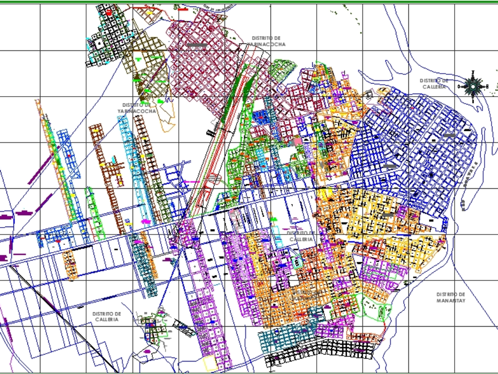 Urban map of the city of Pucallpa- Peru