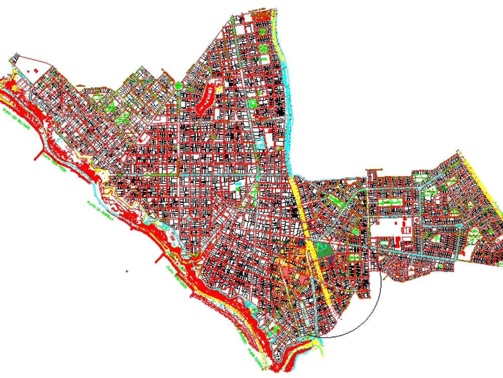 Plano del distrito de Miraflores