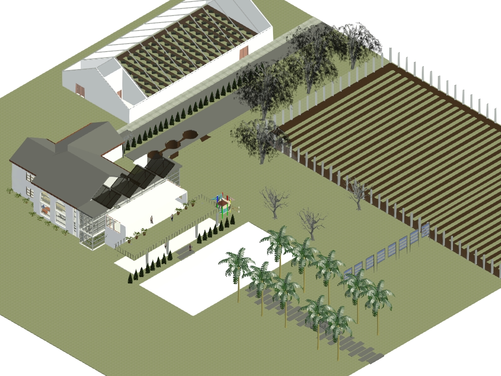 3D bioklimatisches Wohnprojekt