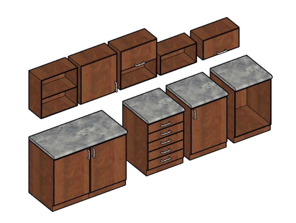 Muebles modulares para cocinas modernas