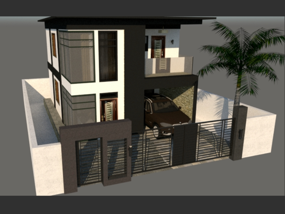 Modern two-story house