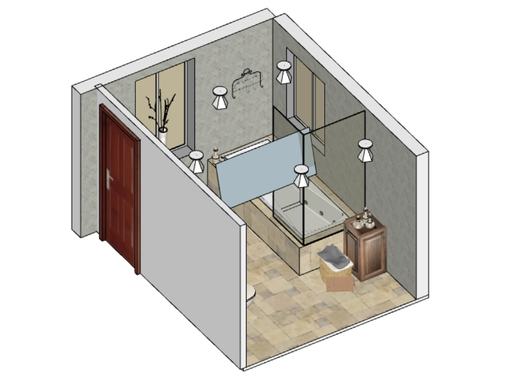 3d modeling of bathrooms in sketchup 2022