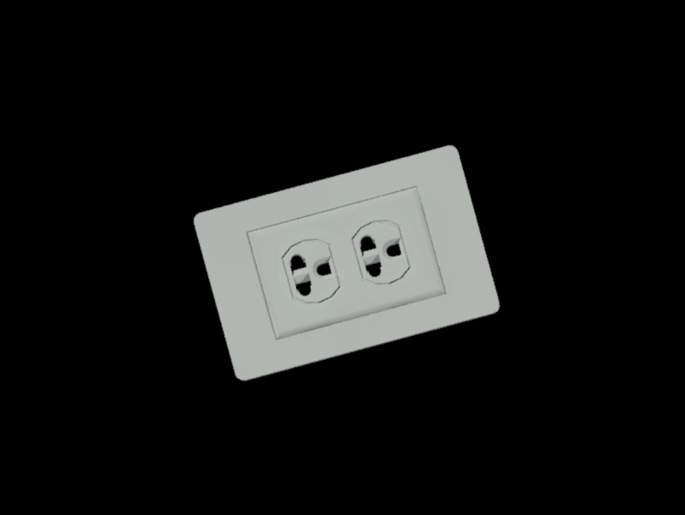 Double outlet Latin American type 3d