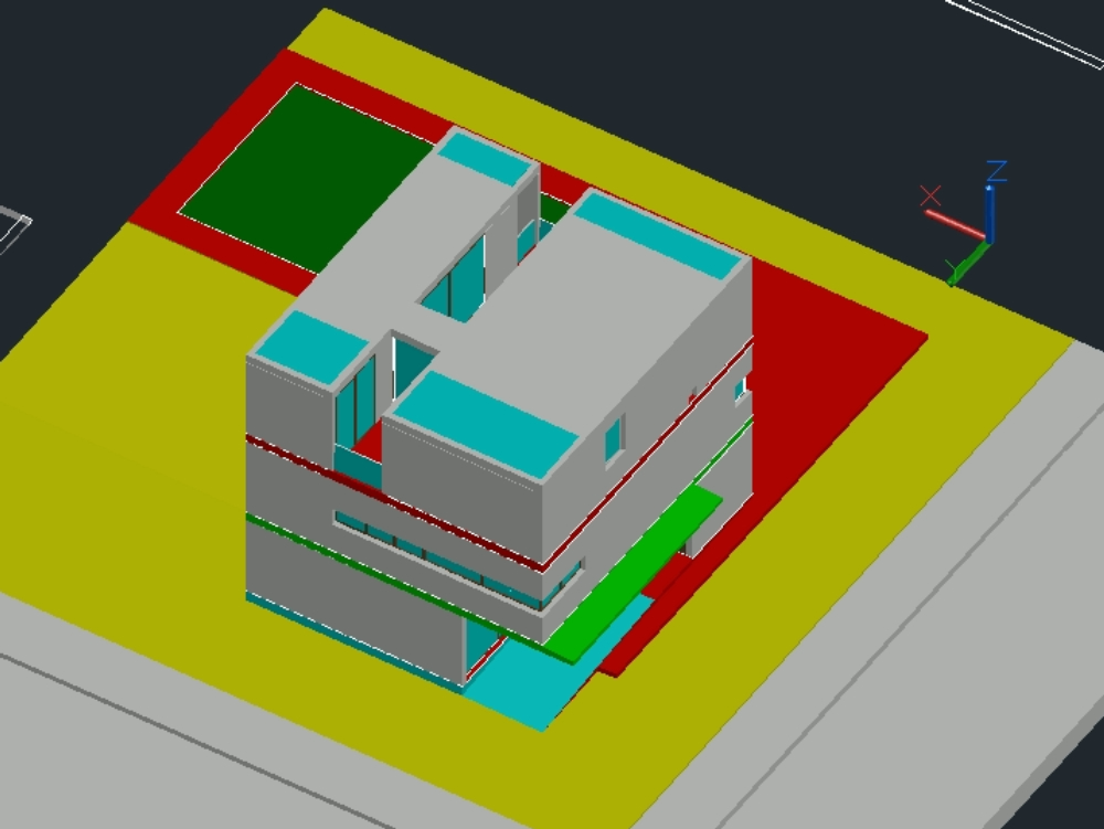 Big house modeled in 3d