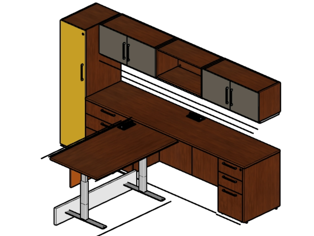 3d diferentes tipos de escritorios
