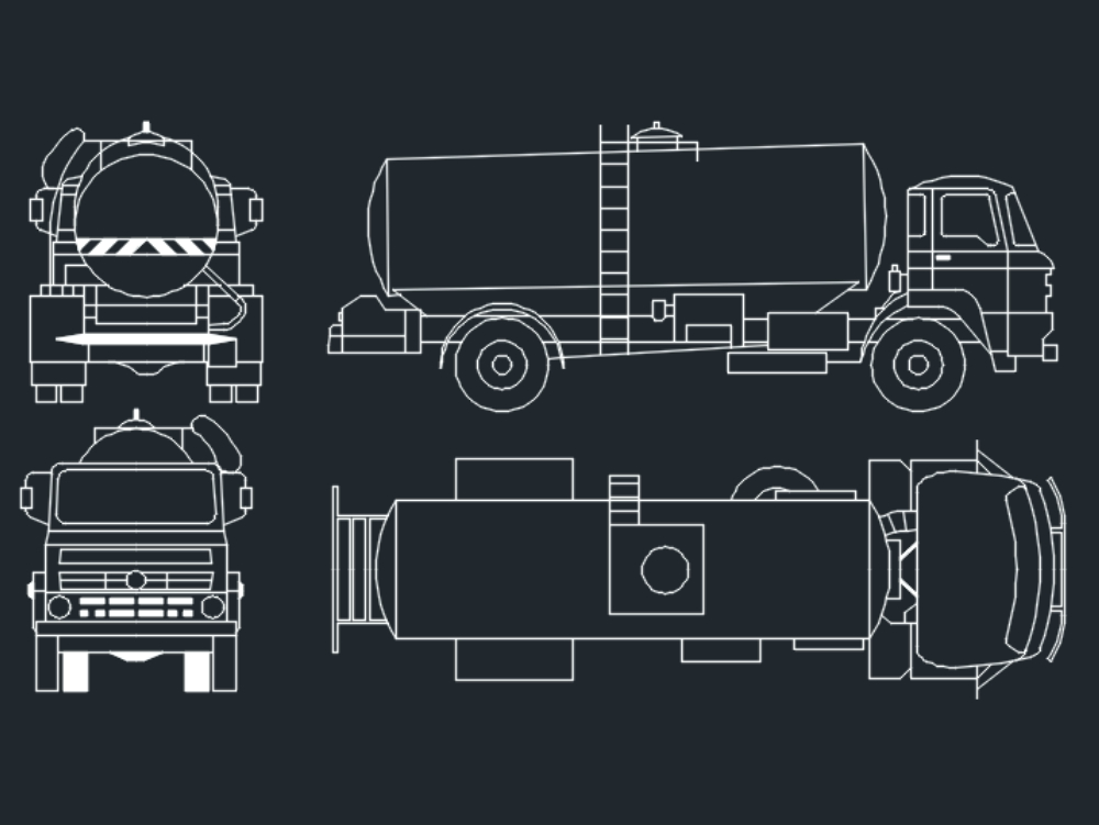 camión cisterna de tamaño completo