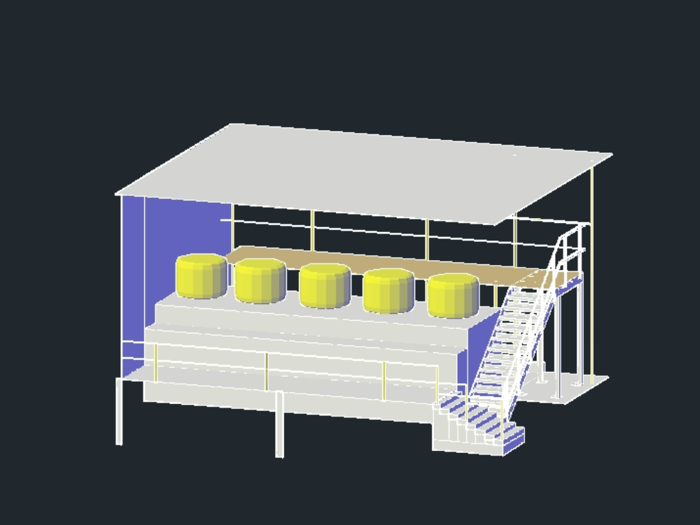 Reagent warehouse in a 3d mine plant