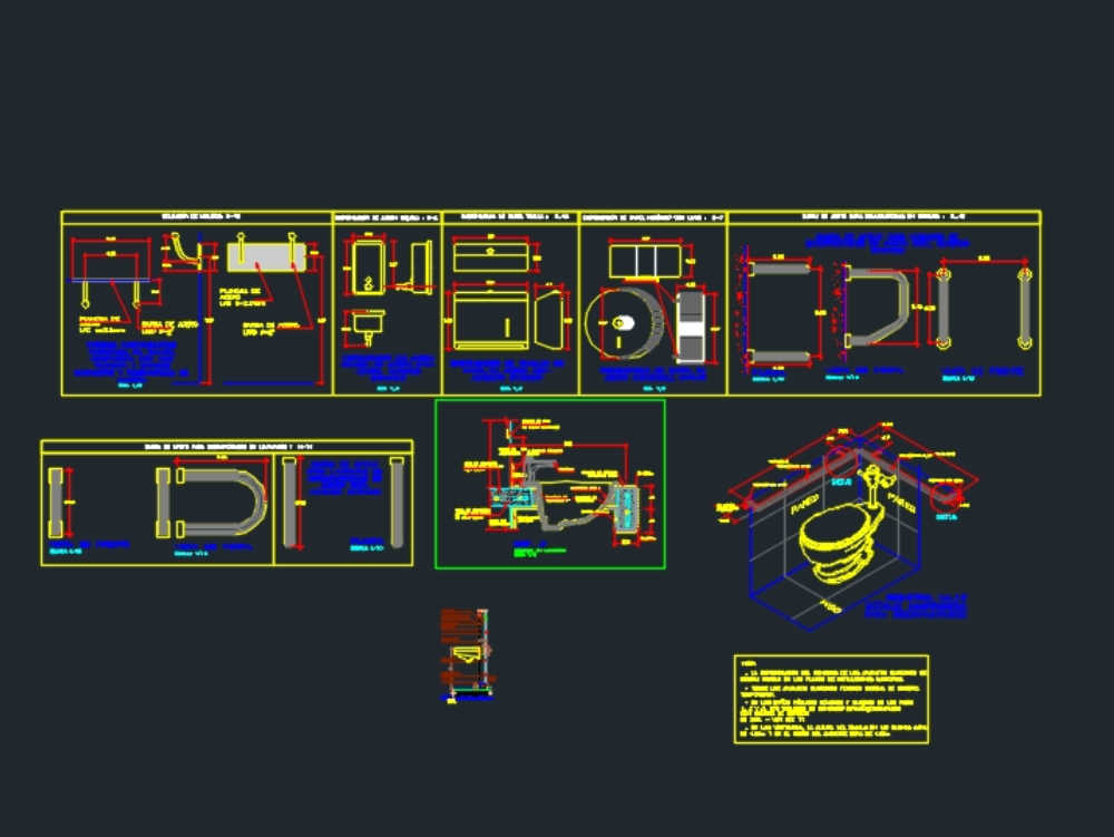 Cad of details of hygienic services