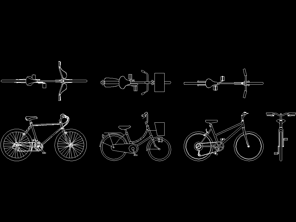 Modelo de bicicletas en 2d son recuperados de una pagina