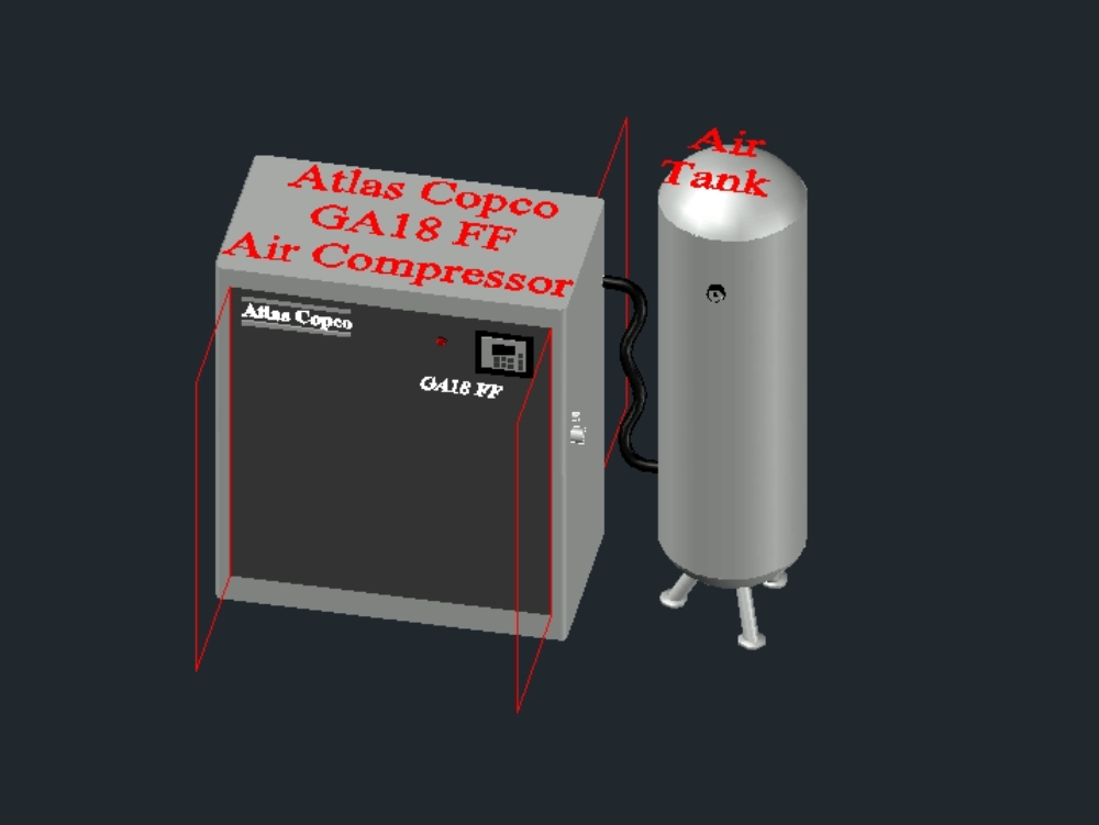 Compresor neumático de aire comprimido Ga18ff