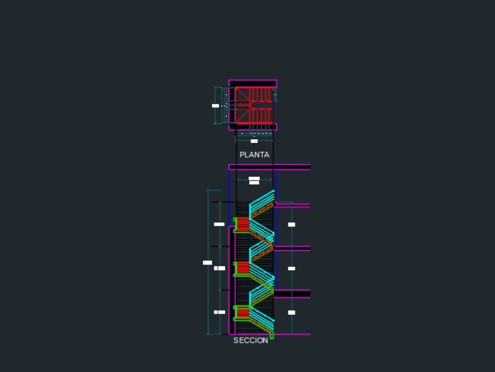 Diseño de distribución de escaleras