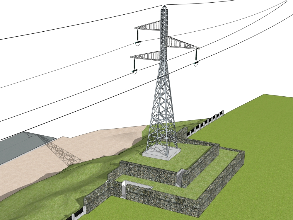Electrical 132 tower boundary design