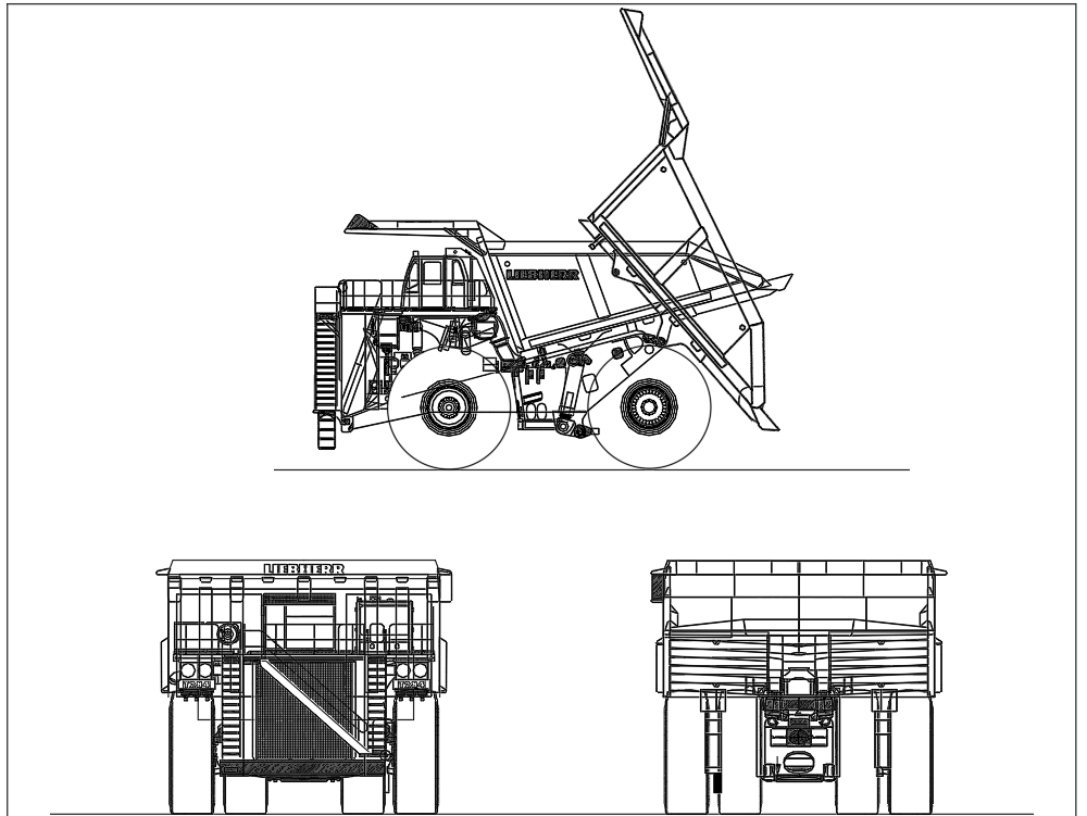 Mining Truck in Autocad auf 2D-Mining
