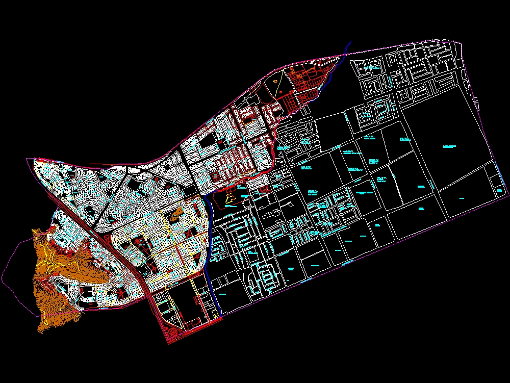 Current plan of the Santa Anita district