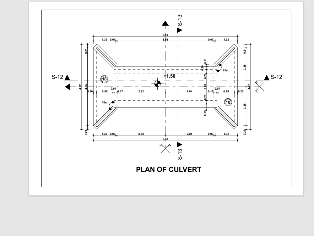 Conception and design of a culvert.