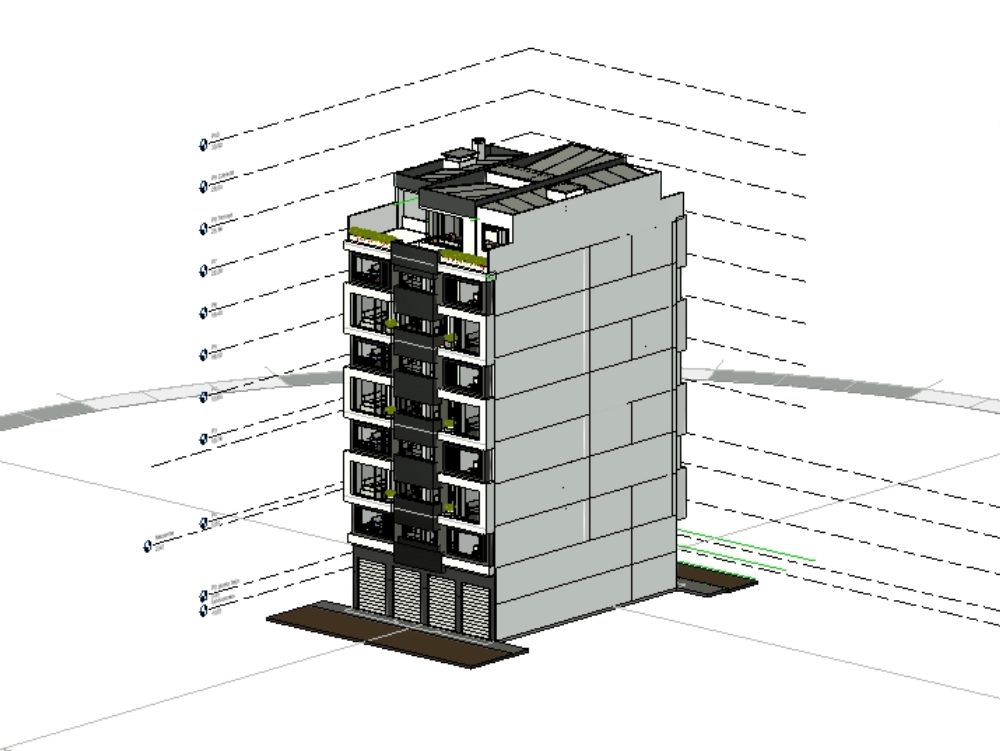 Santiago building with 8 levels with elevator
