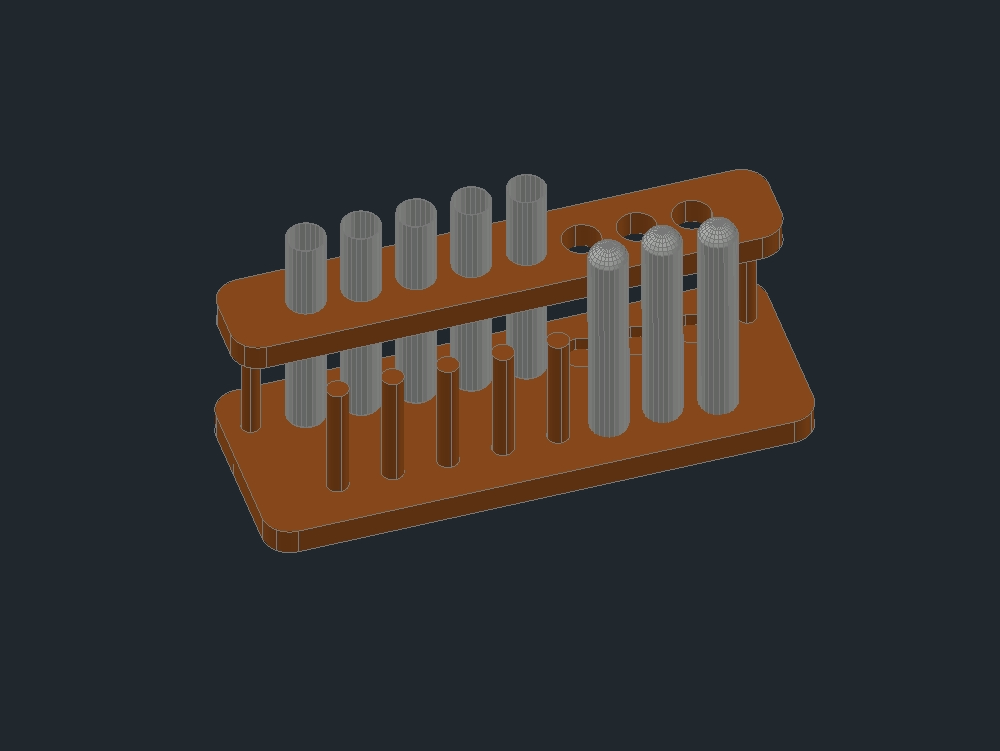 Laboratory rack for test tubes