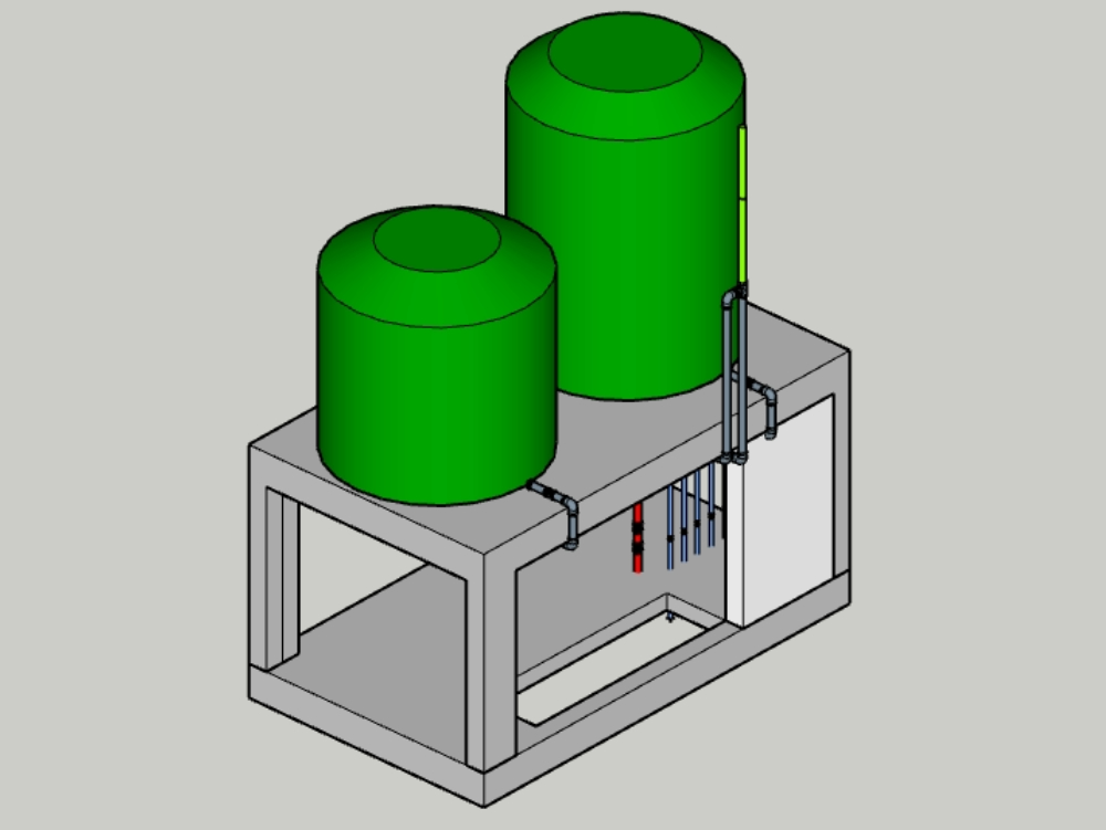 Modeling reservoir tank manifold