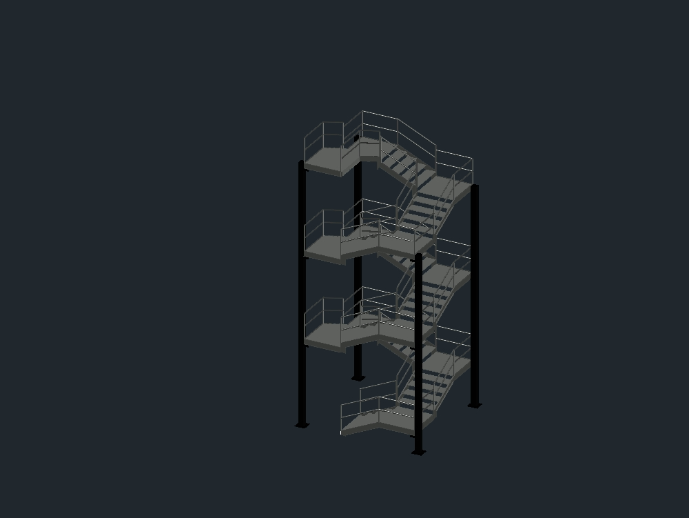 Zactecas metallic stairwell.