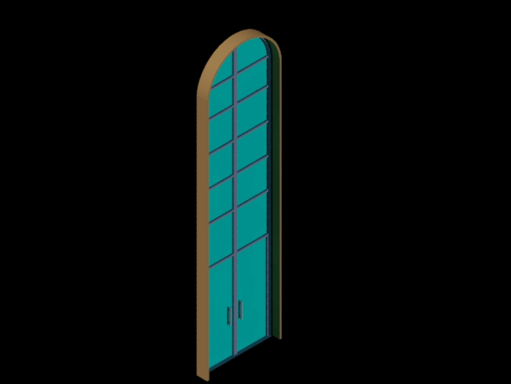 Door with aluminum frame