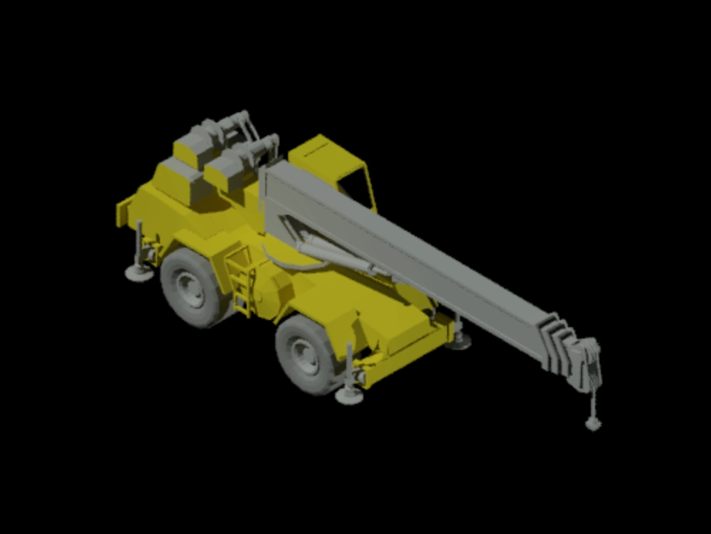 3d articulated hydraulic crane