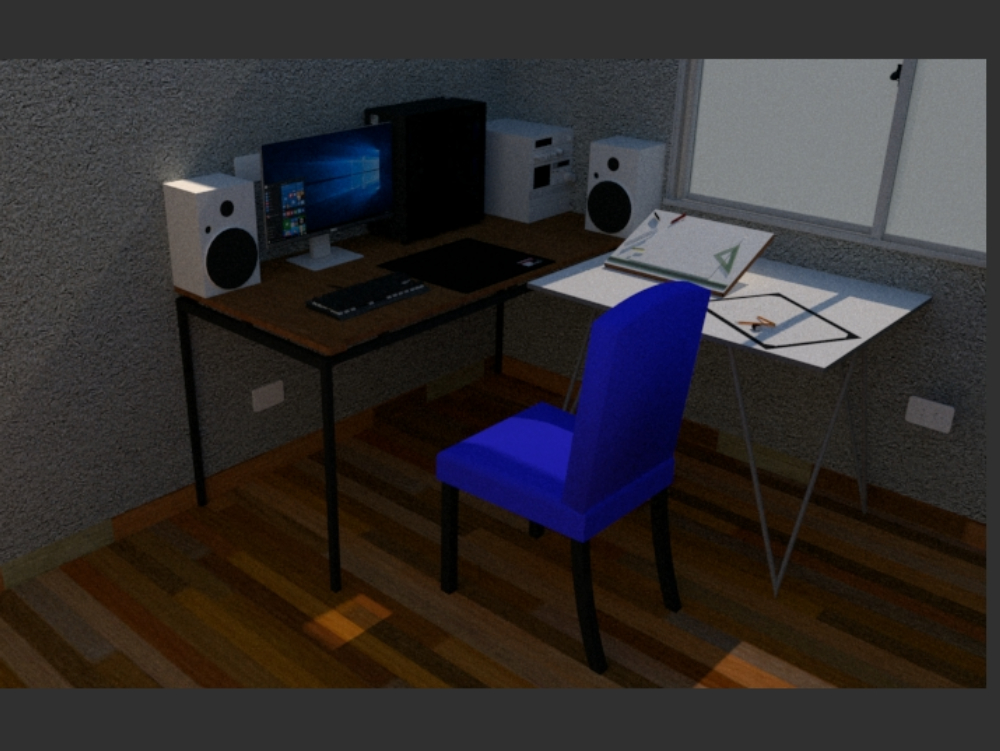 room with desk