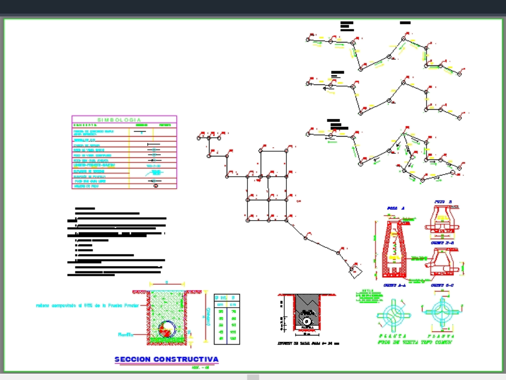 Diagrama sistema red de alcantarillado 