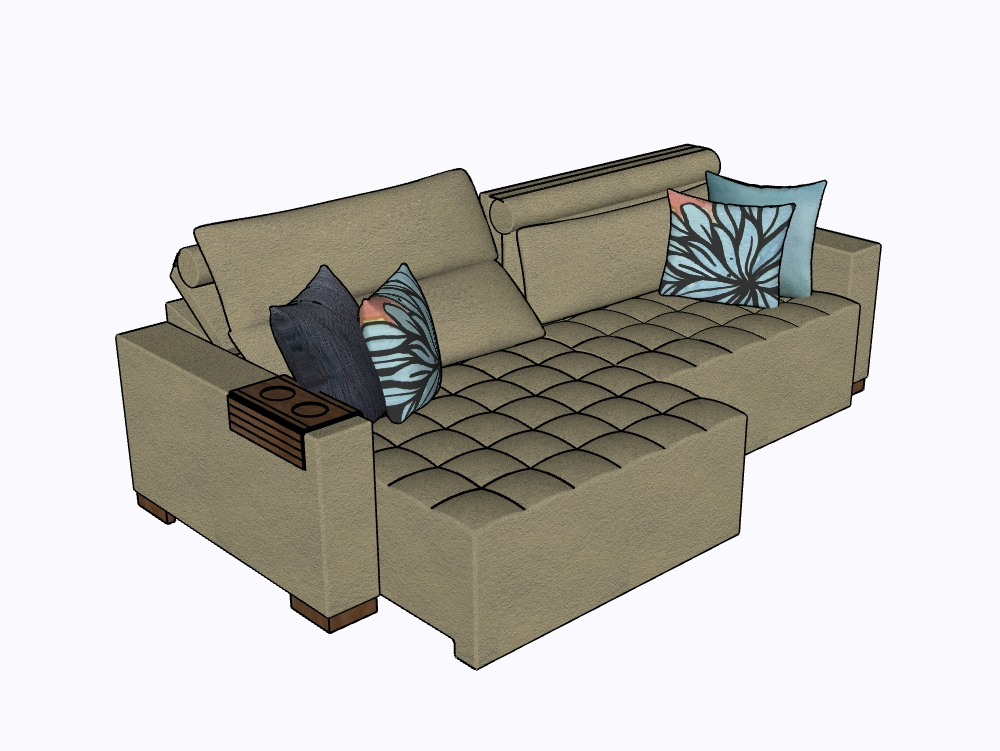 3-teiliges Sofa