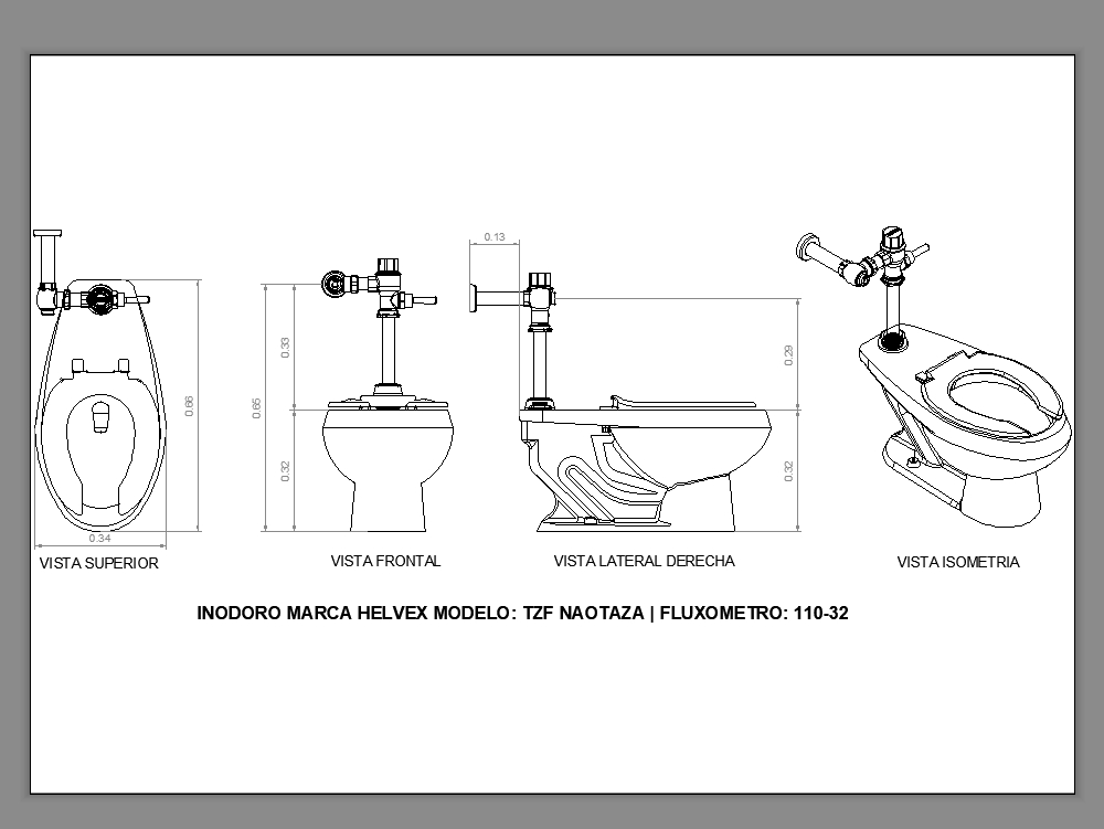 toilet with flushometer