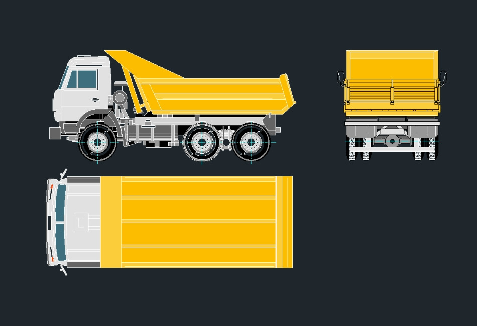 Camion à benne basculante pour le transport de minerais