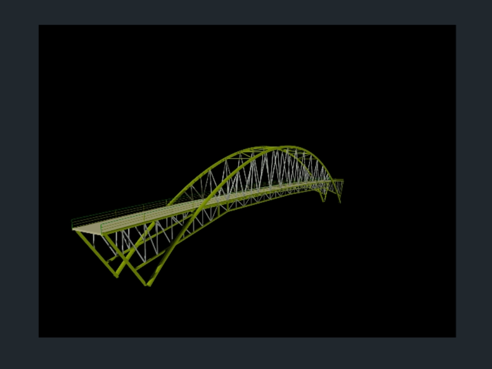 pont à structure tubulaire 3d