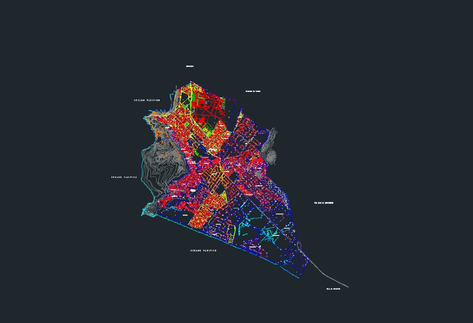 Mapa cadastral do distrito de chorrillos