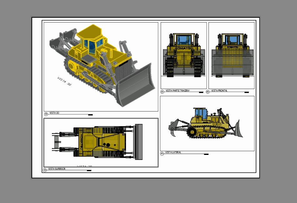 Visualização do dozer-3d da esteira rolante; máquinas.