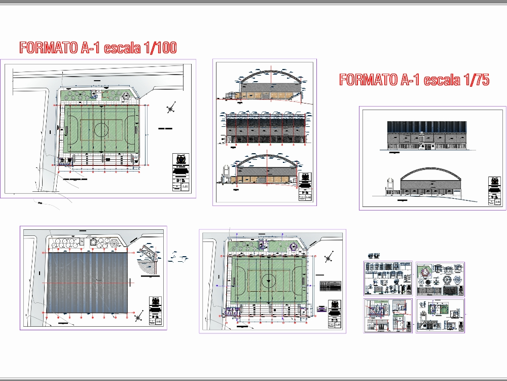 Plan der Sportplatte und des Kunstrasenplatzes