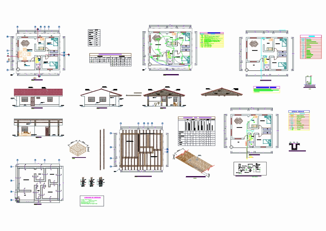 Bauplan für ein Adobe-Haus