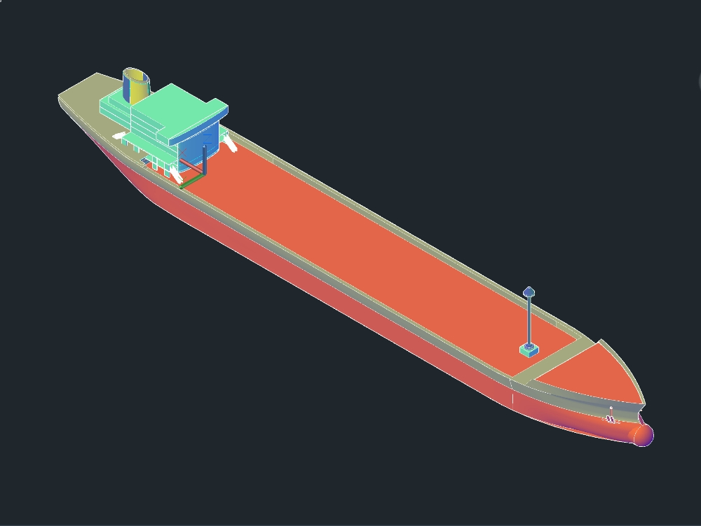 3D-Frachtschiff