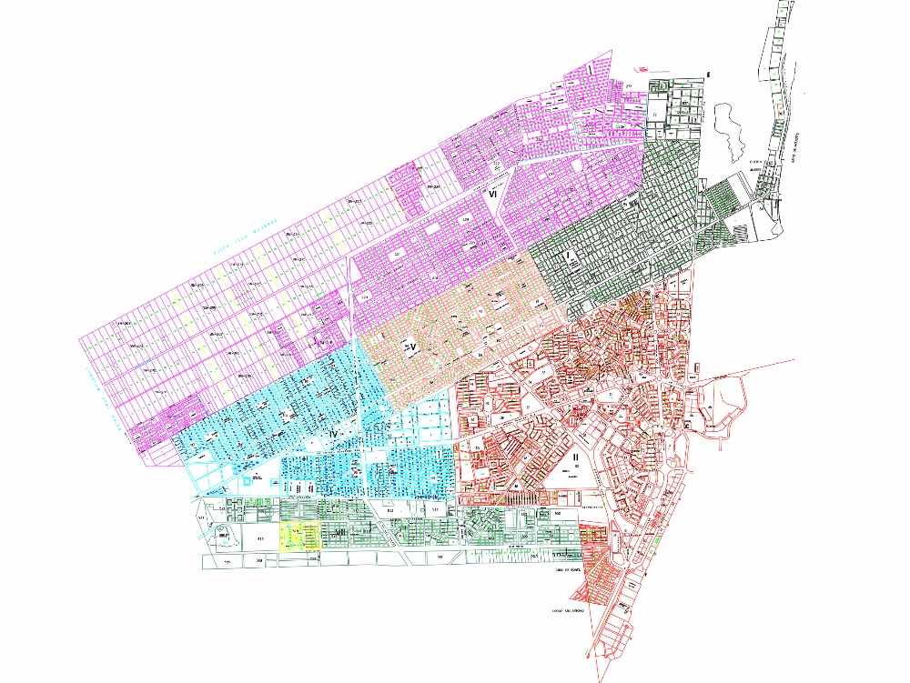 Plano urbano de la ciudad de Cancún