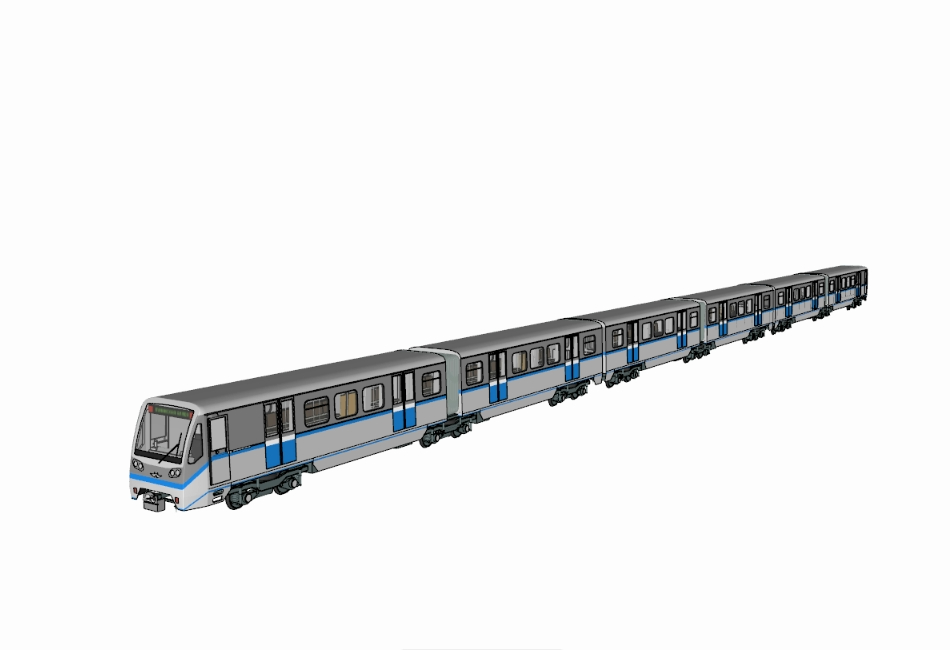 Electric train with 5 cars