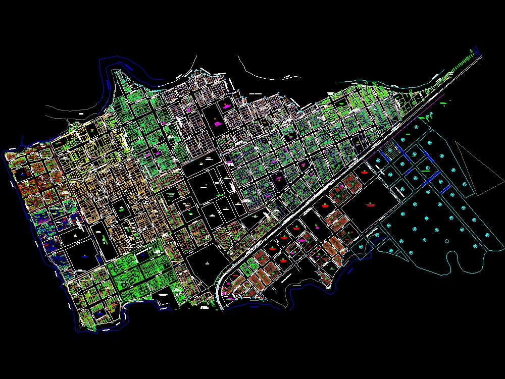 Mapa cadastral urbano de Aucayacu