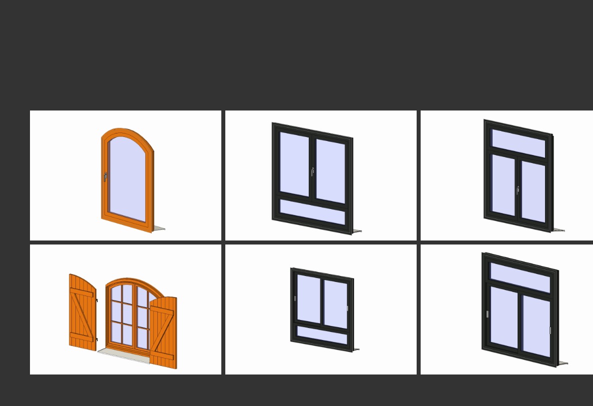 Différents types de fenêtres 
