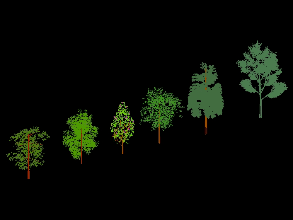 árvores 3D