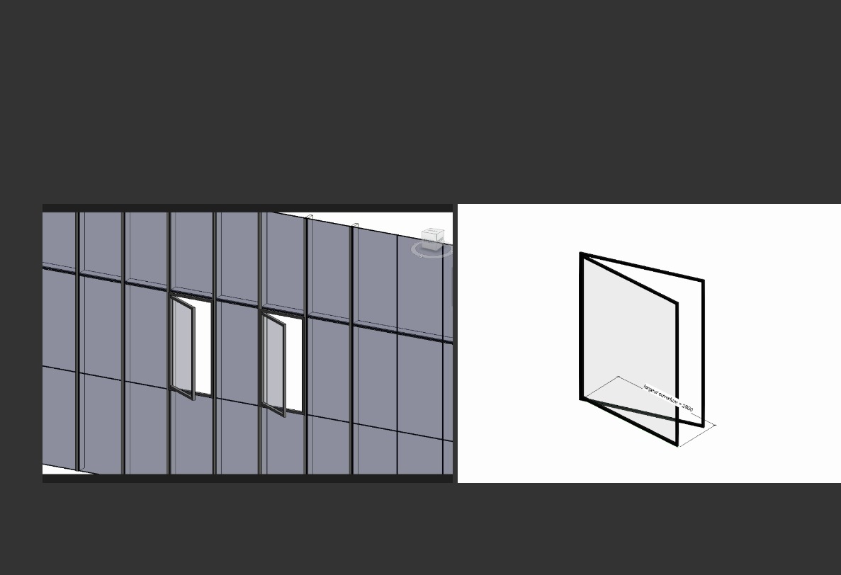 Parametrische Fenstervorhangfassade