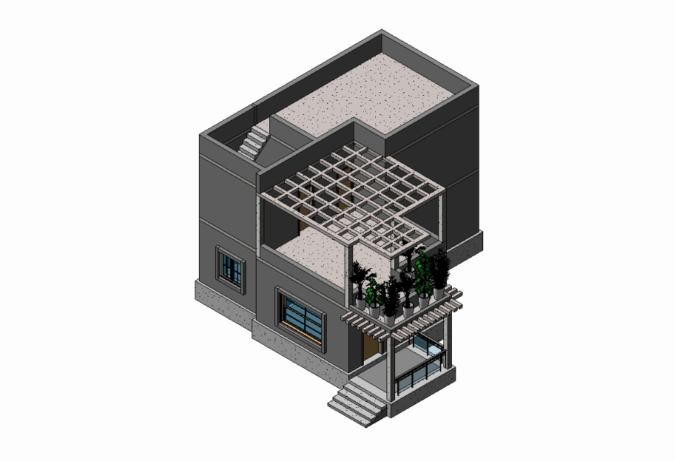 Plan architectural de la maison et 3D ;