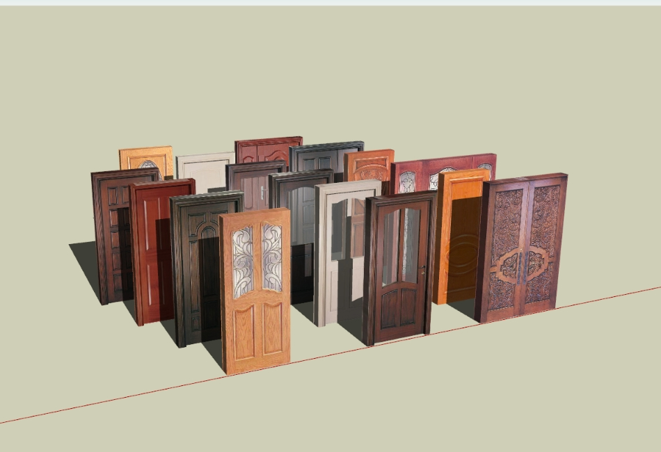 Verschiedene Türen in 3D