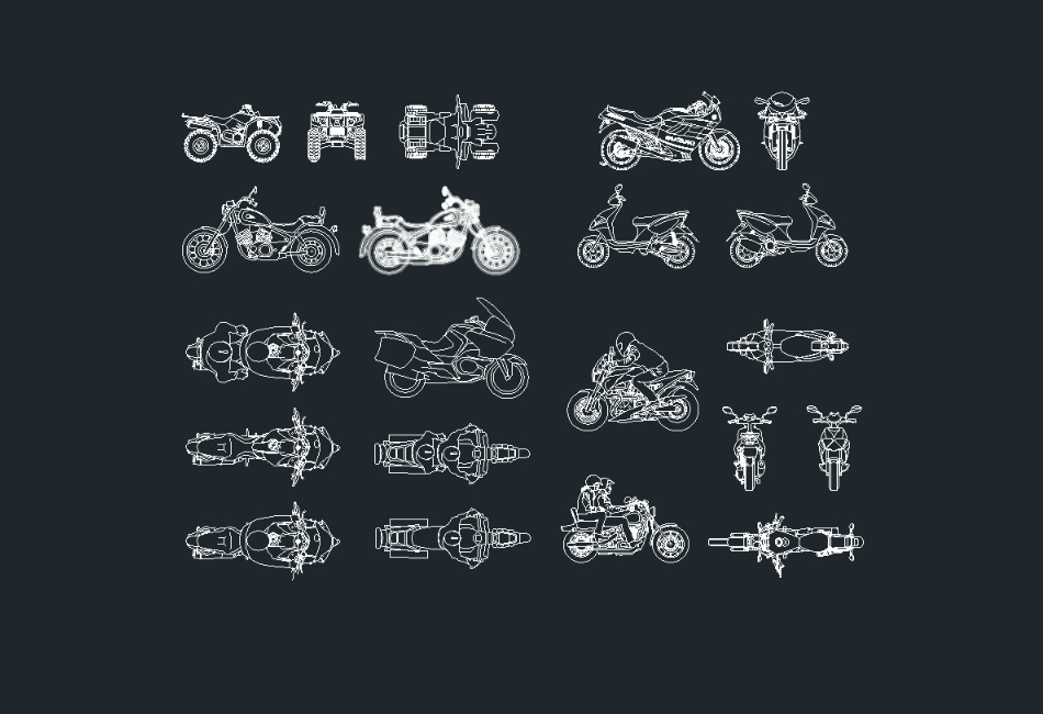 Alle Arten von Motorrädern 