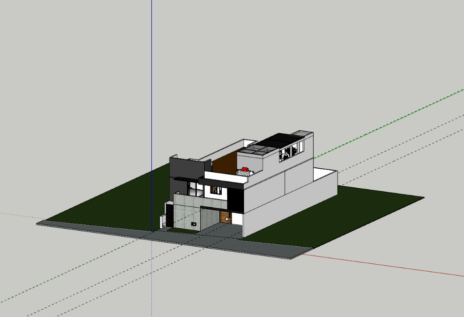 Modelo de casa de dois andares